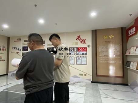 吴忠装修公司|吴忠晨宴售楼部中心设计装修项目现场选择样品
