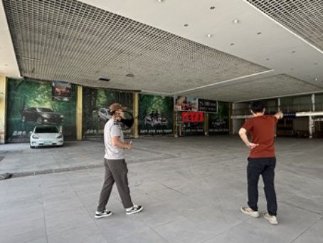 吴忠装修公司|吴忠绿源汽车展厅设计装修项目现场勘察